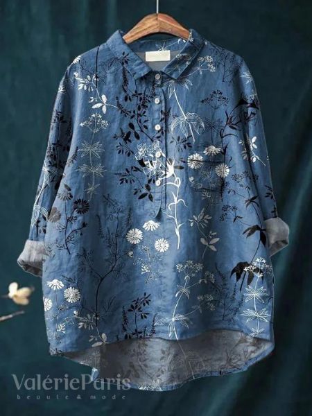 Lilly Elegante Geblümte Bluse