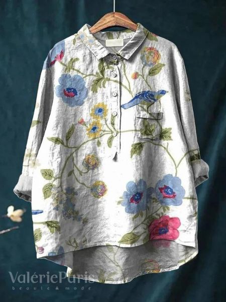 Lilly Elegante Geblümte Bluse