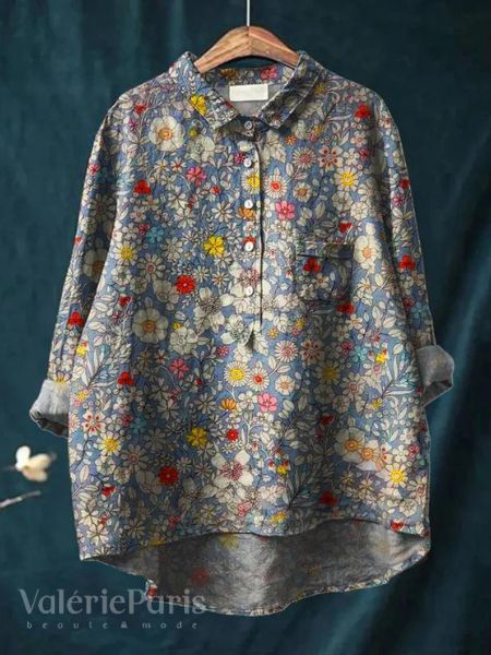 Lilly Elegante Geblümte Bluse