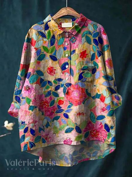 Lilly Elegante Geblümte Bluse