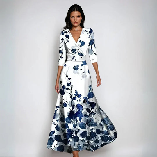 Isa | Stilvolles geblümtes Wickelkleid für mühelose Eleganz