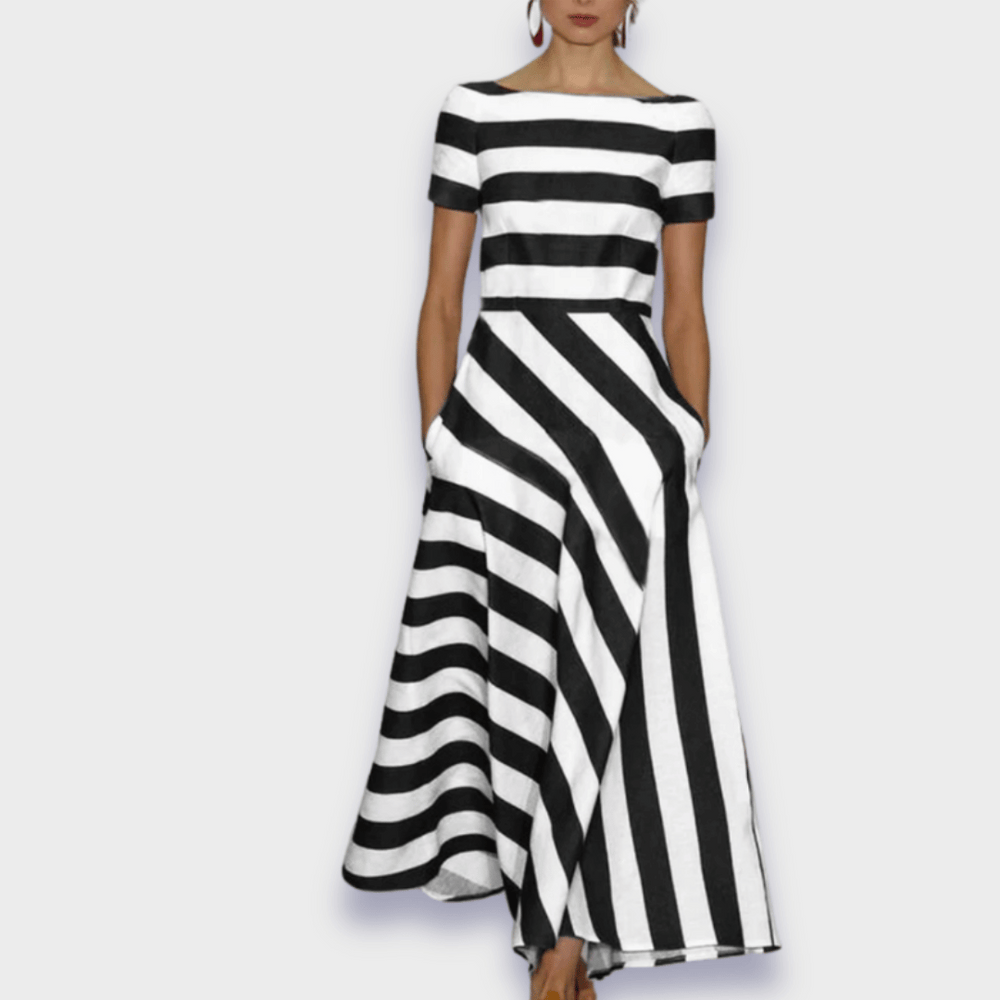 Janell | Stylisches gestreiftes Maxikleid