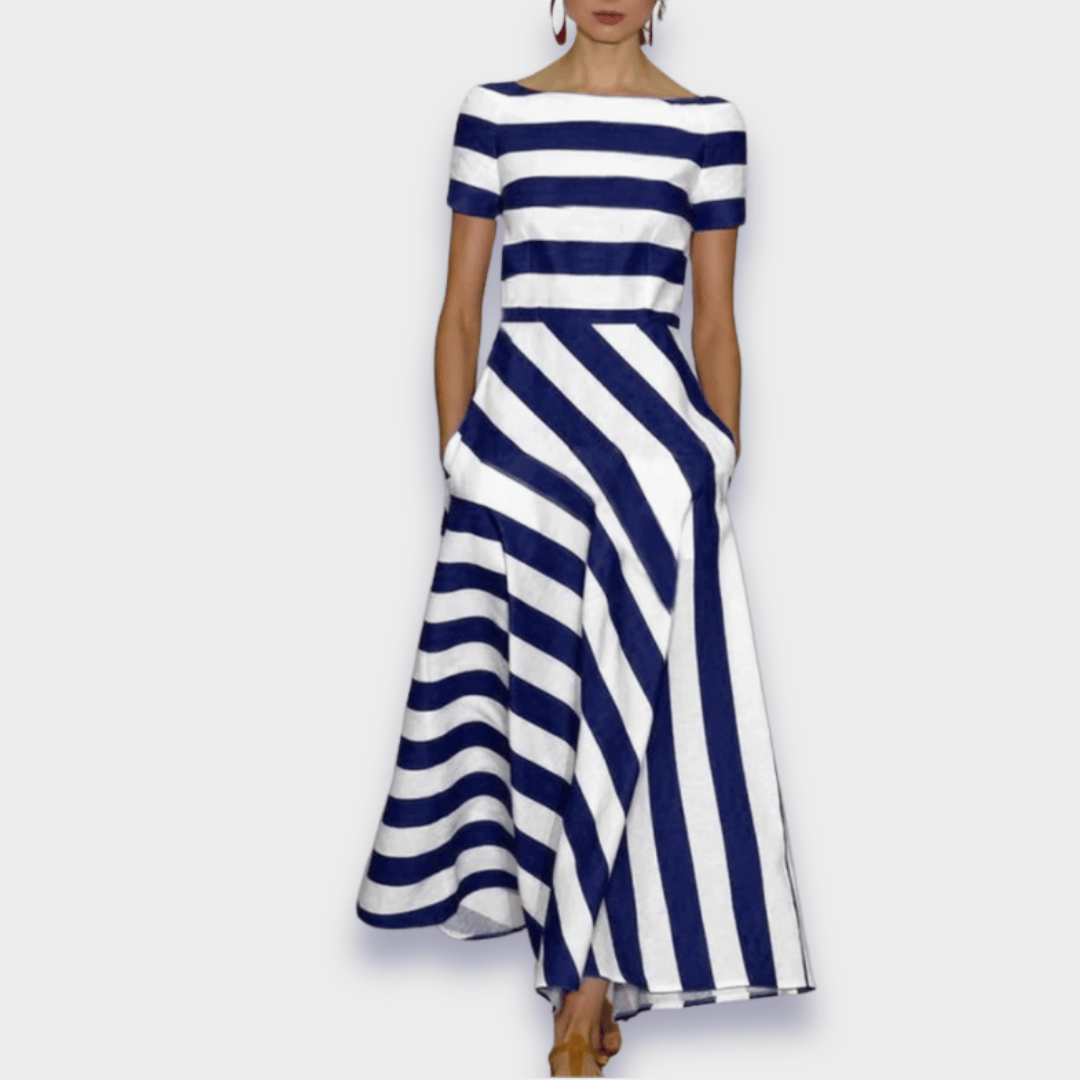 Janell | Stylisches gestreiftes Maxikleid