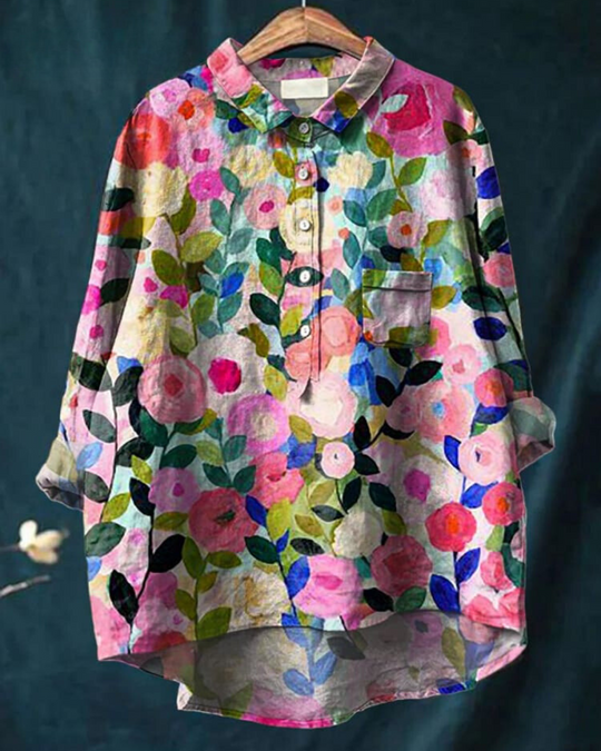 Lilly Elegante Geblümte Bluse