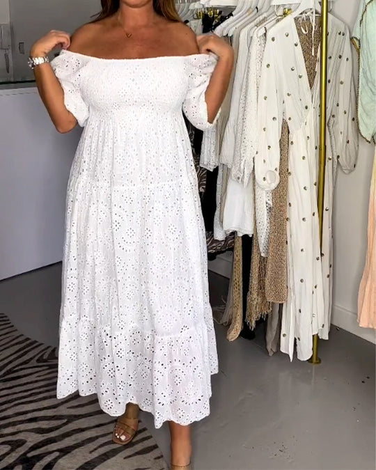 Gudrun | Elsie Elegant Eyelet Maxi Dress