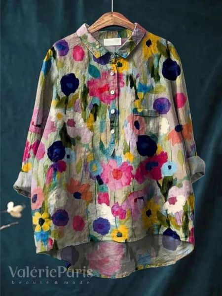 Lilly Elegante Geblümte Bluse