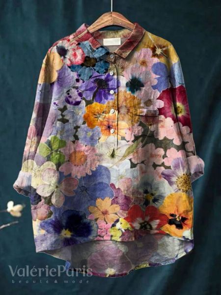 Lilly Elegante Geblümte Bluse