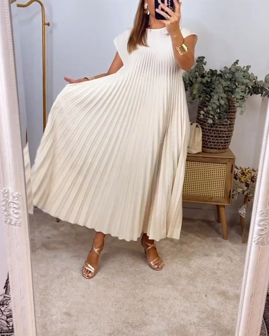 Gabi | Elegantes plissiertes Maxikleid