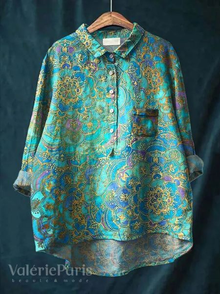 Lilly Elegante Geblümte Bluse