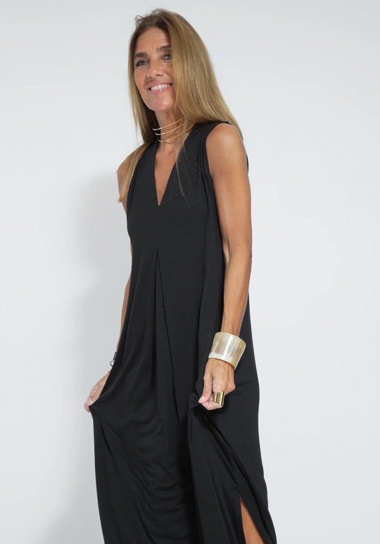Solana - Ensemble bestehend aus einem langen, figurformenden Kleid und einer Weste