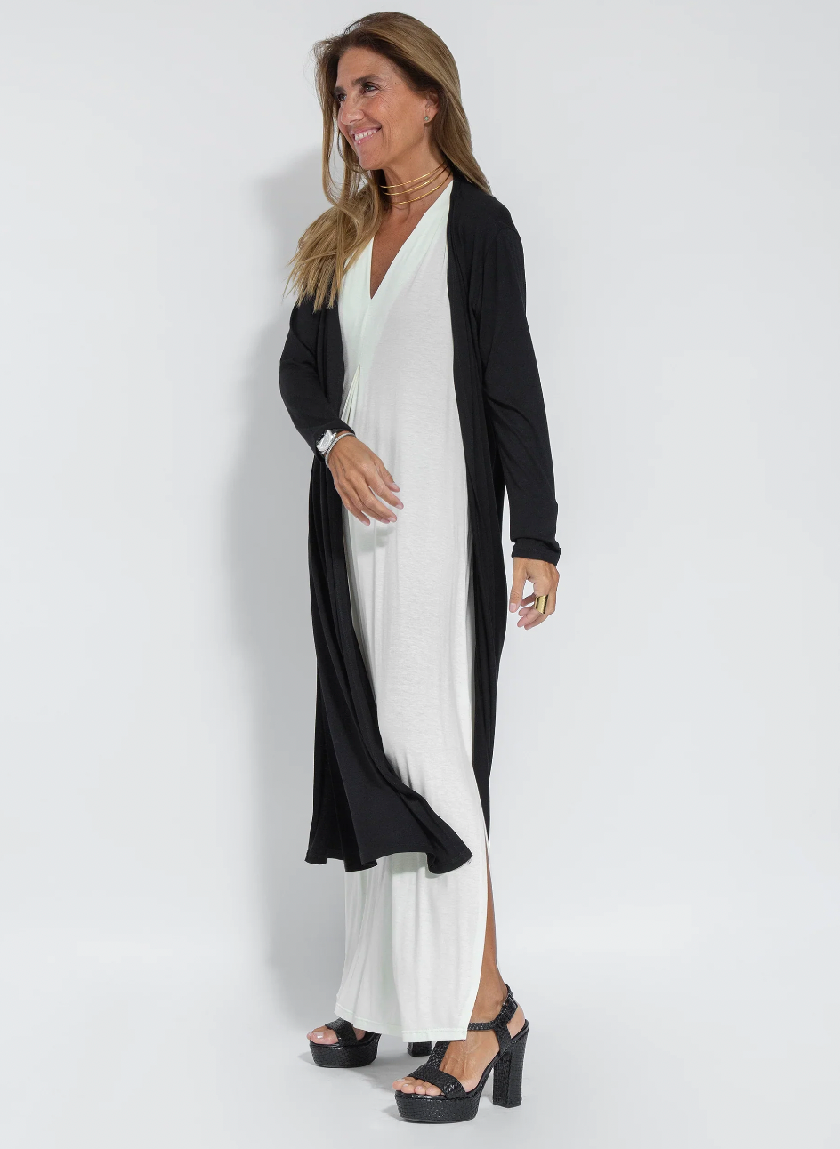 Solana - Ensemble bestehend aus einem langen, figurformenden Kleid und einer Weste