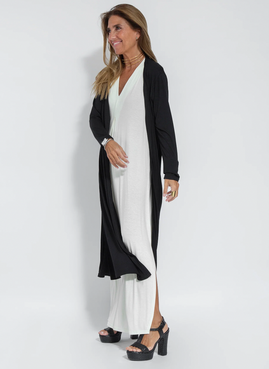 Solana - Ensemble bestehend aus einem langen, figurformenden Kleid und einer Weste