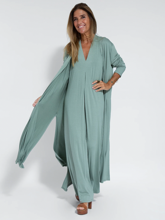 Solana - Ensemble bestehend aus einem langen, figurformenden Kleid und einer Weste