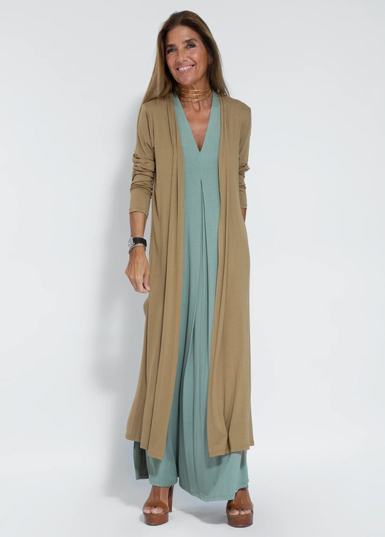 Solana - Ensemble bestehend aus einem langen, figurformenden Kleid und einer Weste