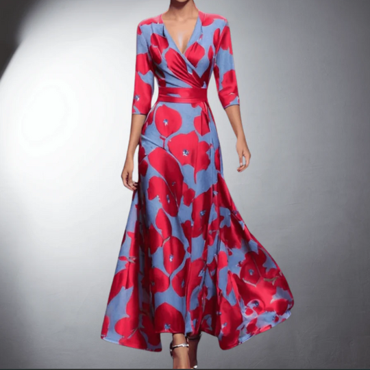 Cordula™ – klassisches geblümtes Kleid Maxi