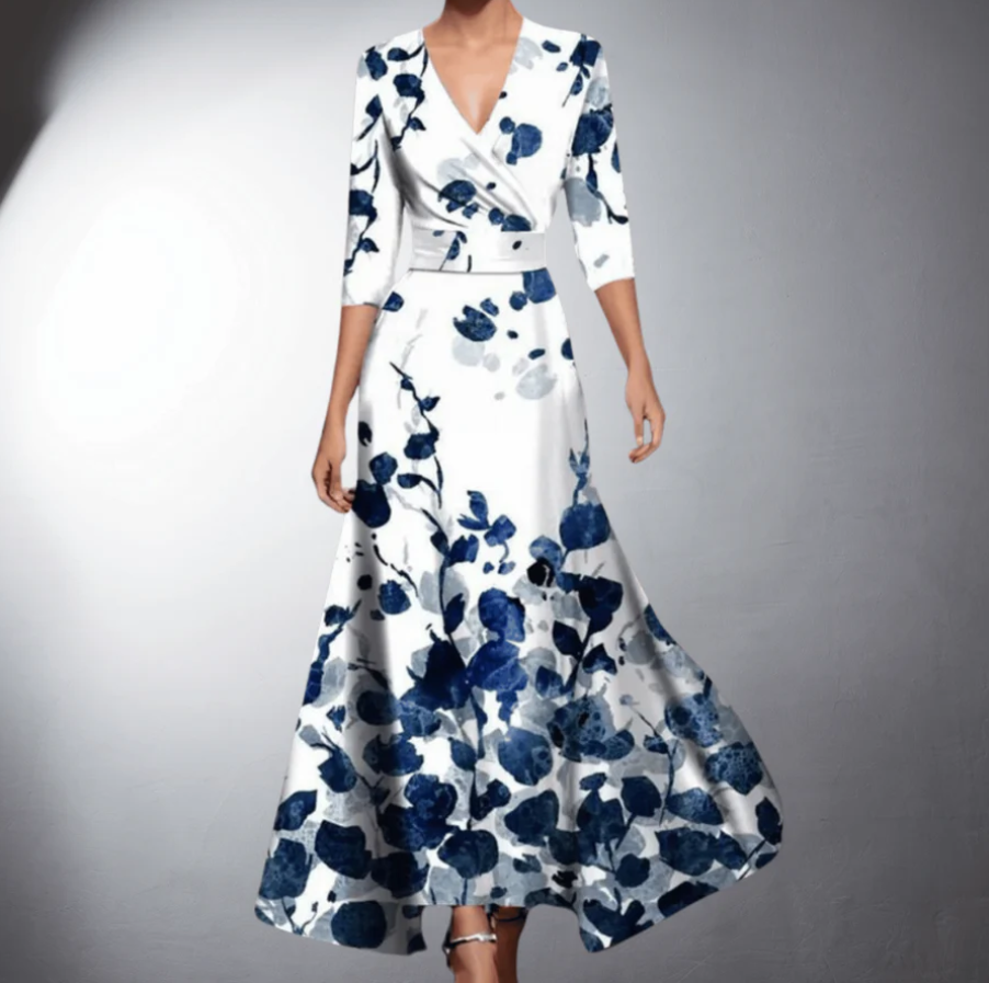Cordula™ – klassisches geblümtes Kleid Maxi