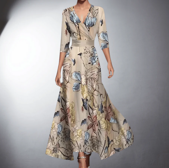 Cordula™ – klassisches geblümtes Kleid Maxi