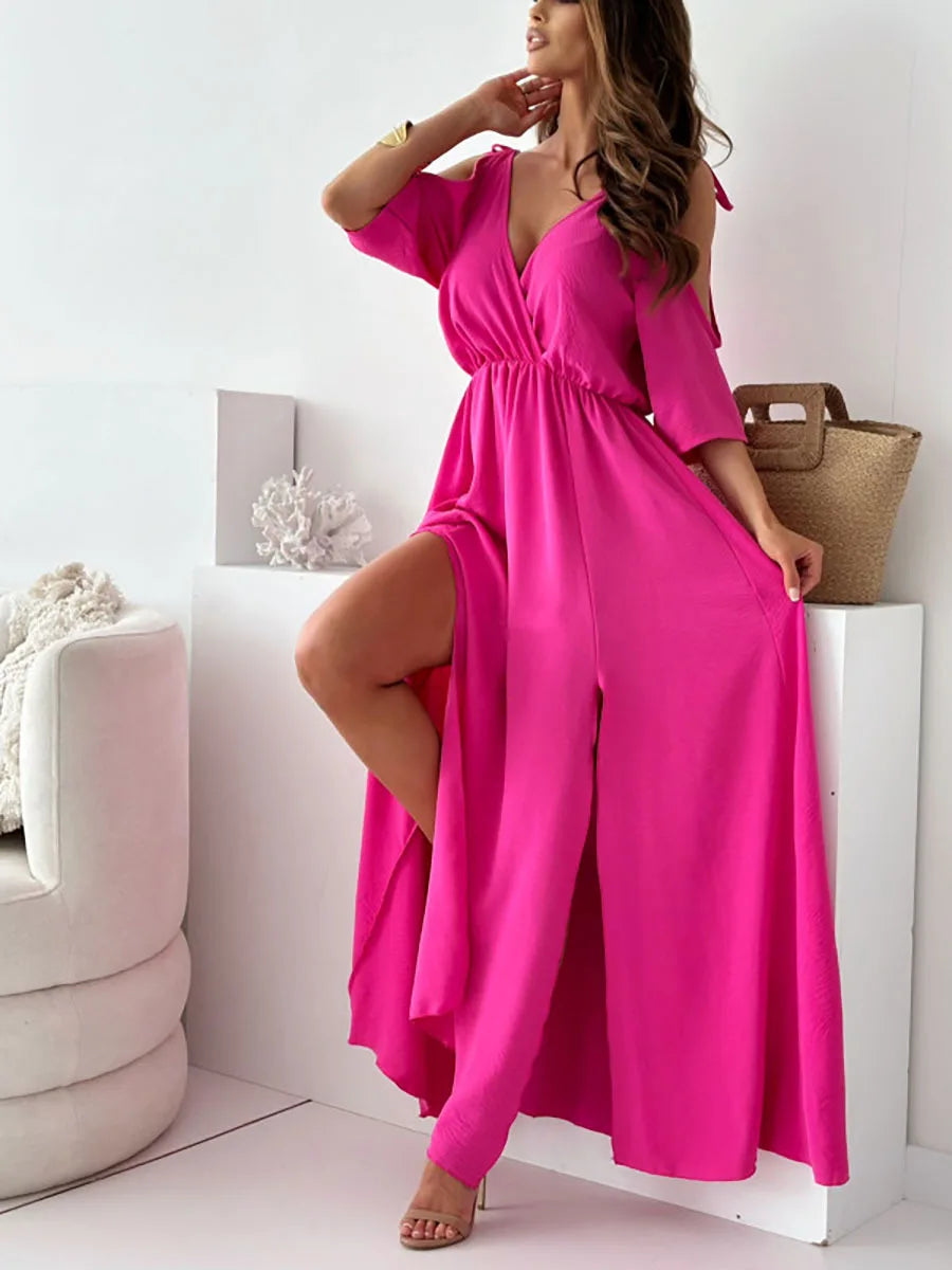Lara | Elegantes Maxikleid mit kalten Schultern