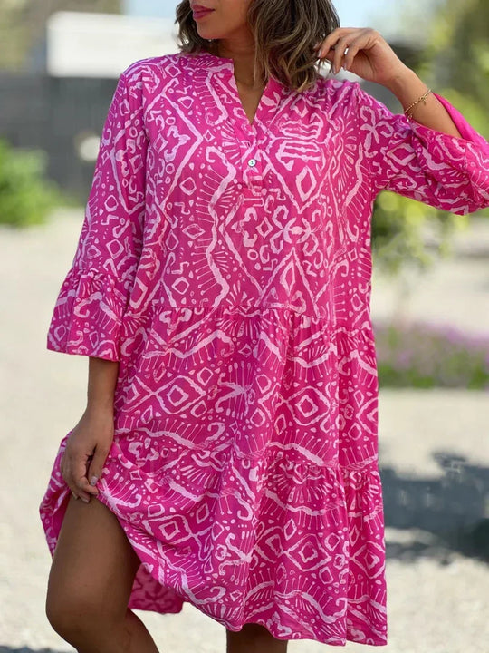 Kyara | Stylisches Tunika-Kleid mit Boho-Print