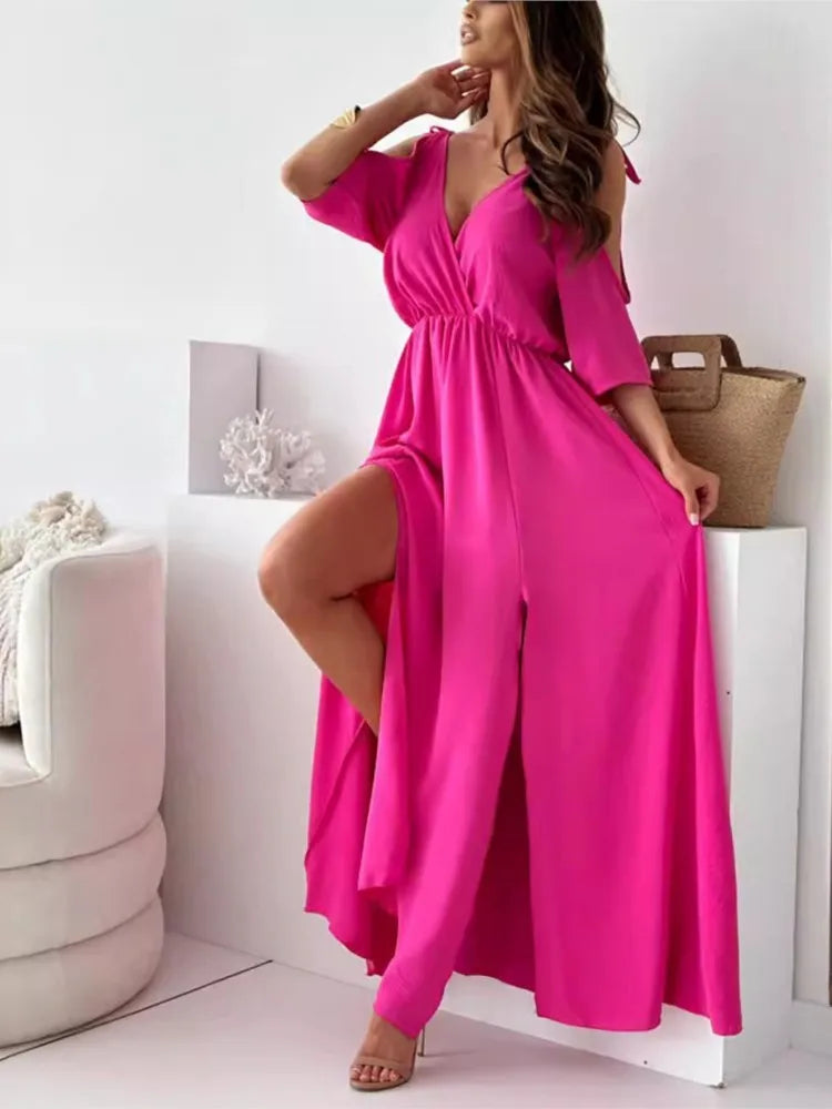 Lara | Elegantes Maxikleid mit kalten Schultern