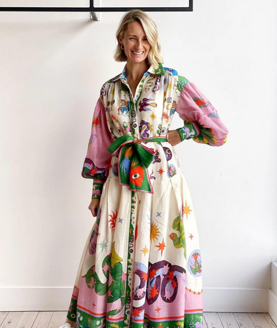 Soyraya - Maxi Italienisches Kleid