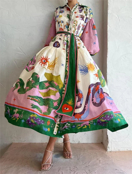 Soyraya - Maxi Italienisches Kleid